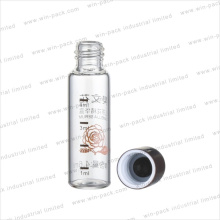 4ml Clear Glass Perfume Bottle with Silicon Stopper Into Aluminum Screw Cap